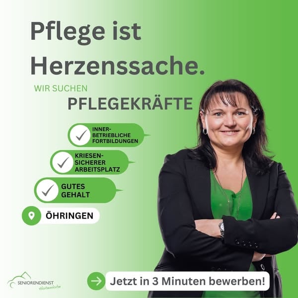 Anzeige von echtgut für Seniorendienst Hohenlohe