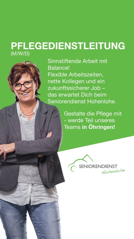 Anzeige von echtgut für Seniorendienst Hohenlohe